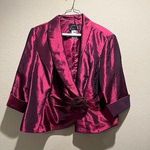 Alex Evening BurgundyTaffeta Style After Five Blouse